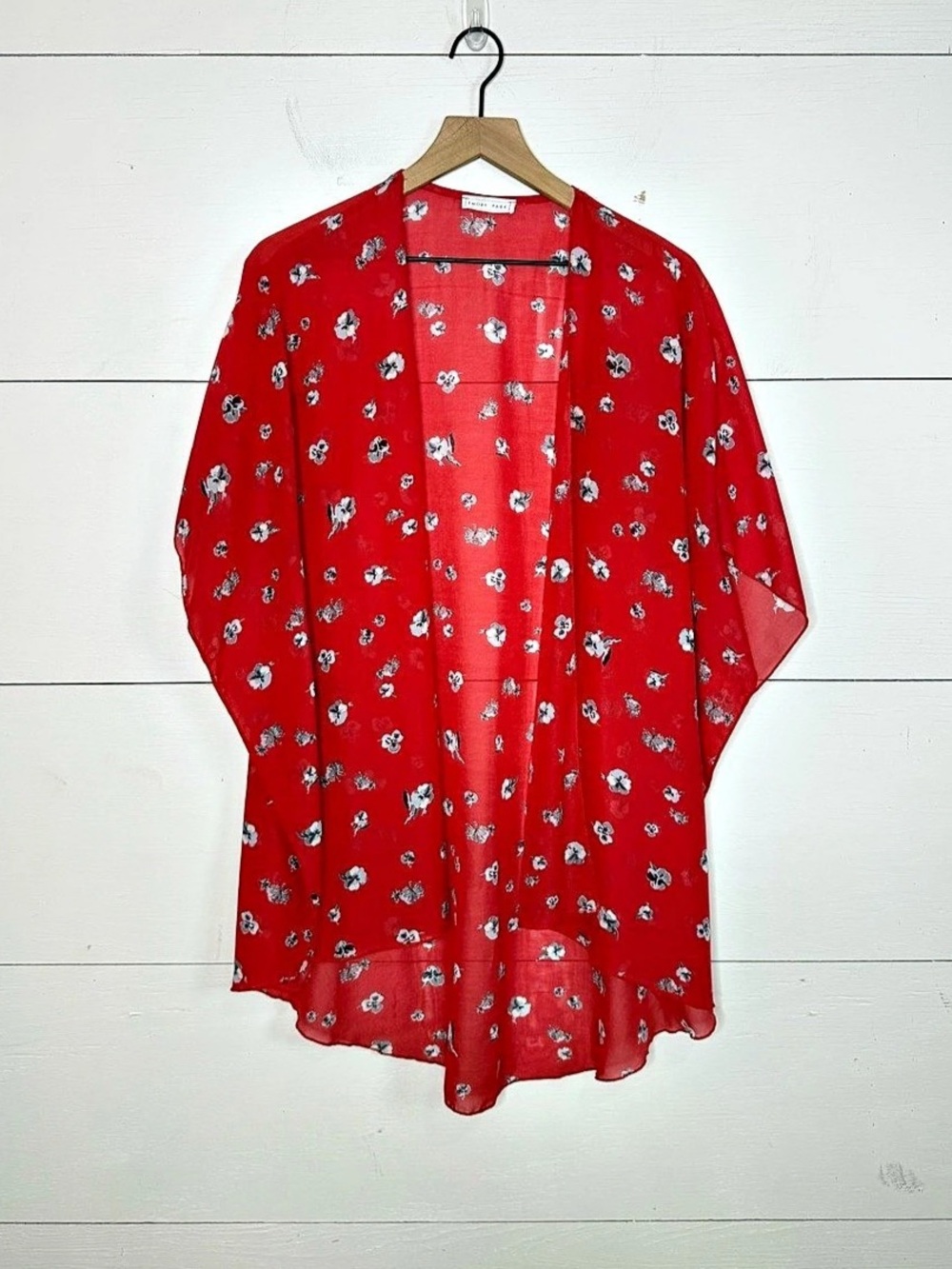 Emory Park • Floral Kimono in Red One Size Like New